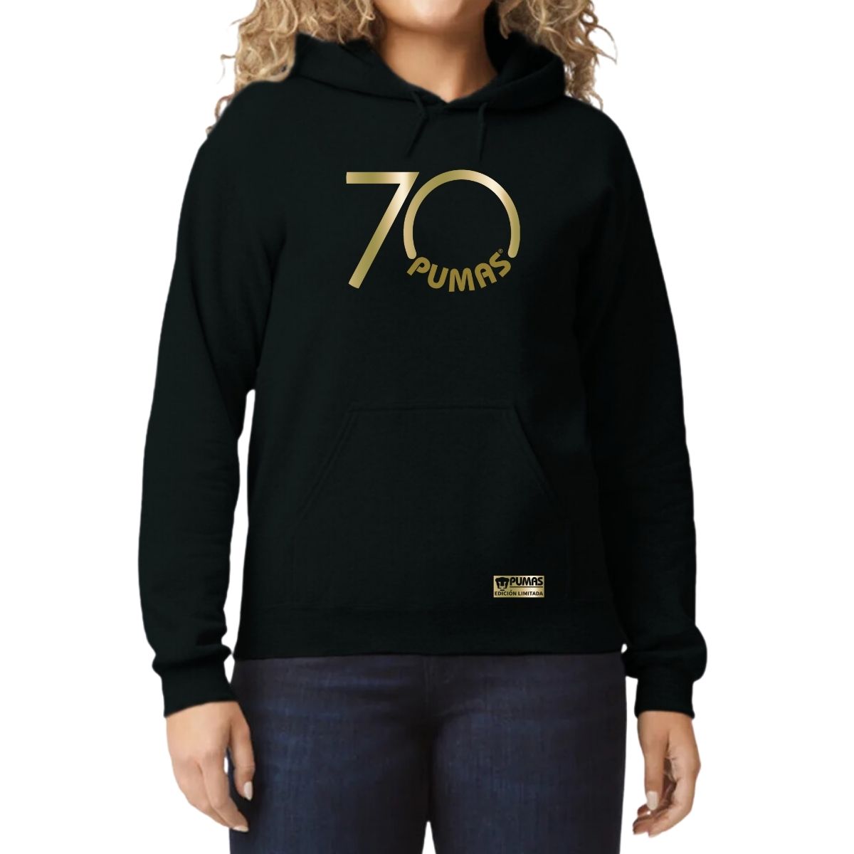 Sudadera Mujer Hoodie Pumas UNAM 70 Aniversario Fte Edición Limitada 4