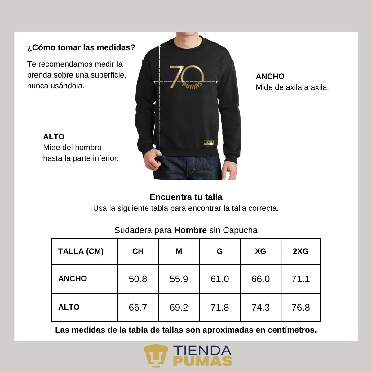 Sudadera Hombre Pumas UNAM 70 Aniversario Fte Edición Limitada 4