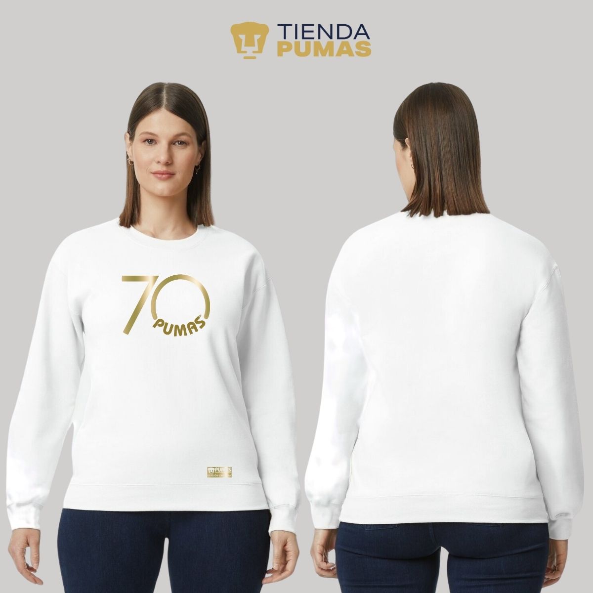 Sudadera Mujer Pumas UNAM 70 Aniversario Fte Edición Limitada 4