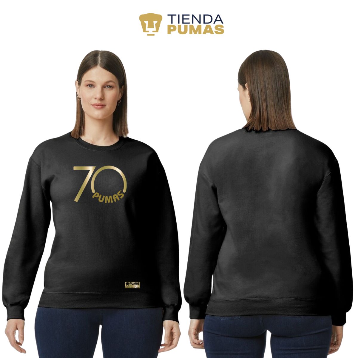 Sudadera Mujer Pumas UNAM 70 Aniversario Fte Edición Limitada 4