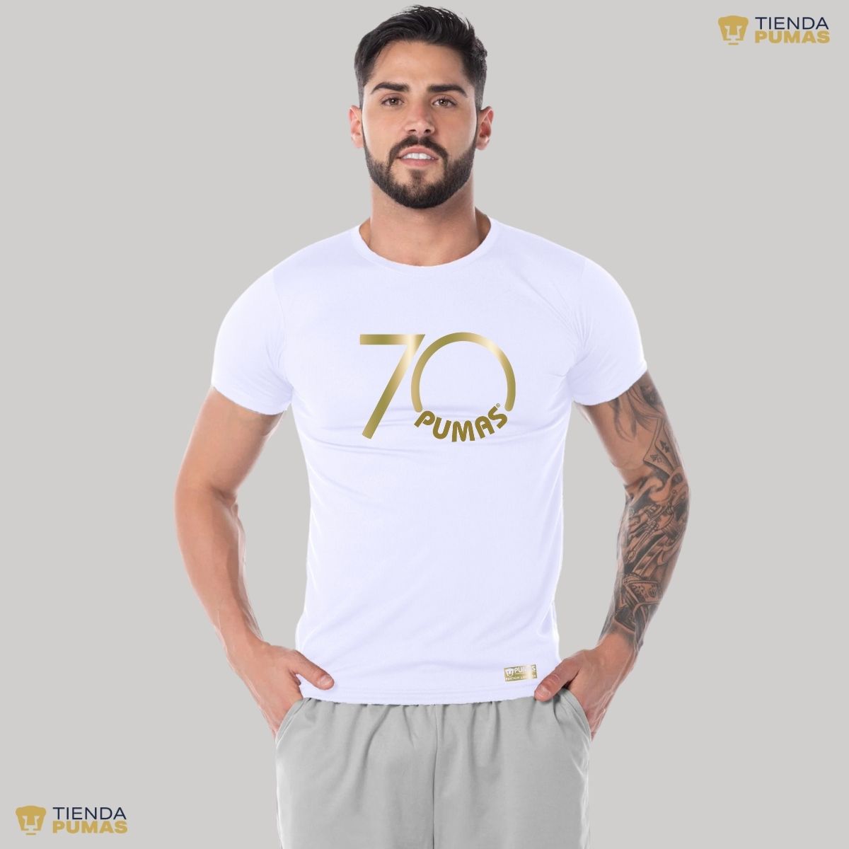 Playera Transpirable Hombre Pumas UNAM 70 Aniversario Fte Edición Limitada 4