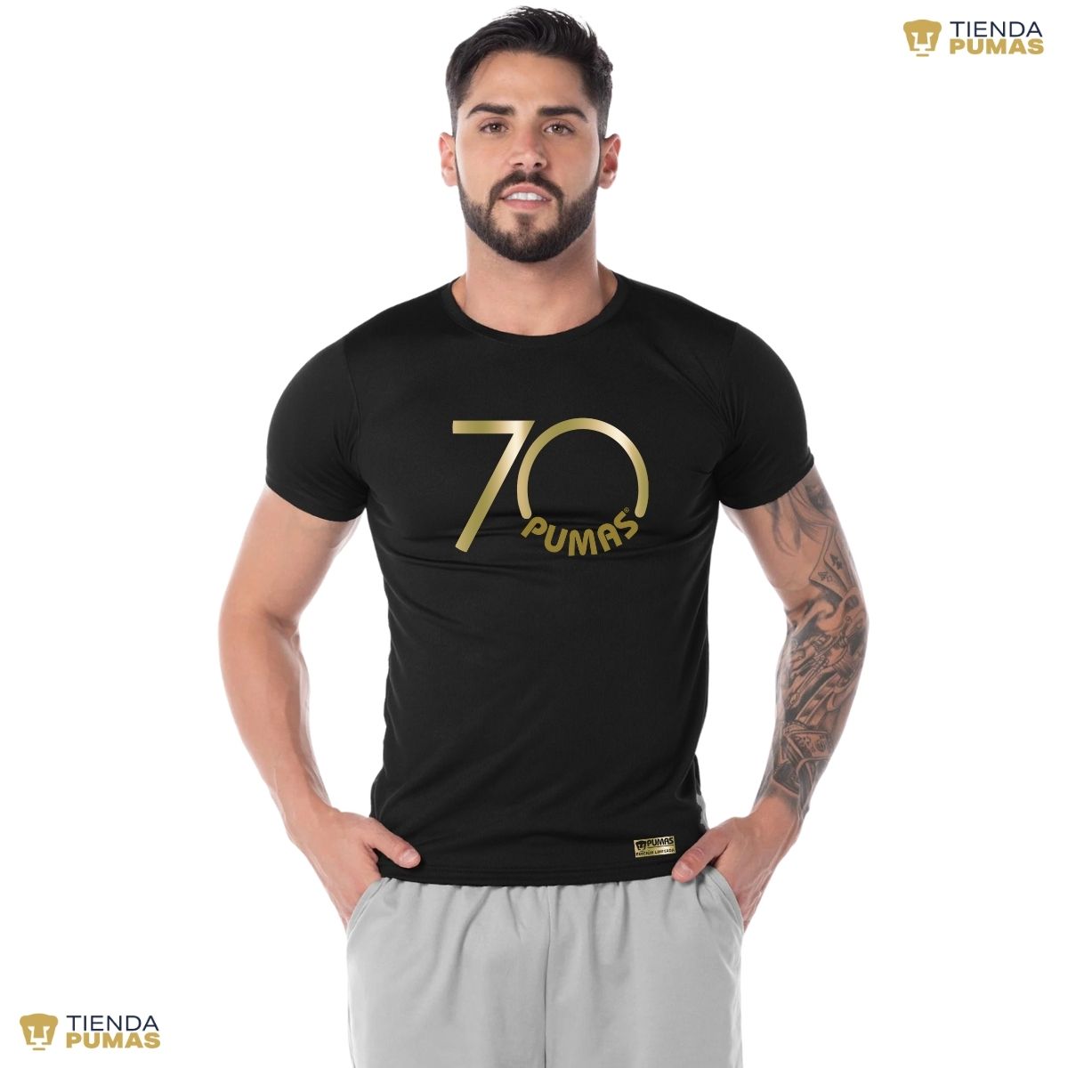 Playera Transpirable Hombre Pumas UNAM 70 Aniversario Fte Edición Limitada 4