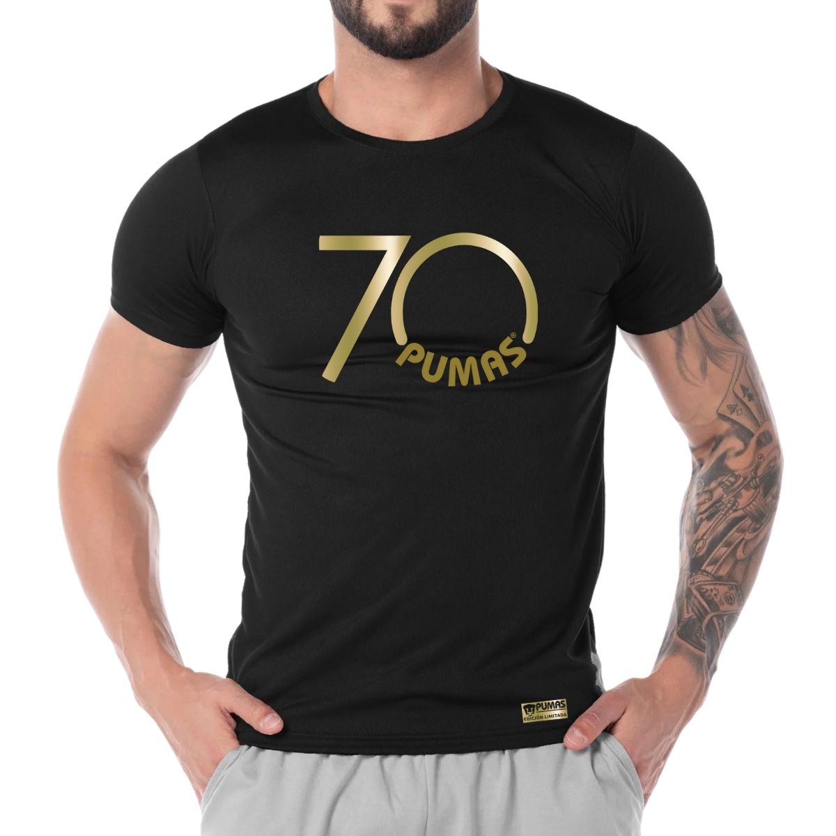 Playera Transpirable Hombre Pumas UNAM 70 Aniversario Fte Edición Limitada 4