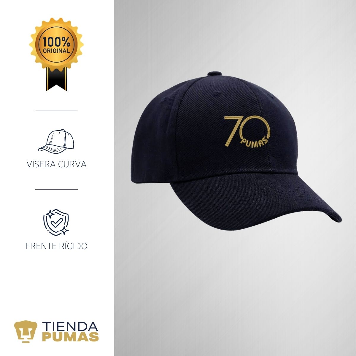 Gorra Pumas UNAM Hombre Mujer 70 Aniversario Bordado Fte Edición Limitada 4