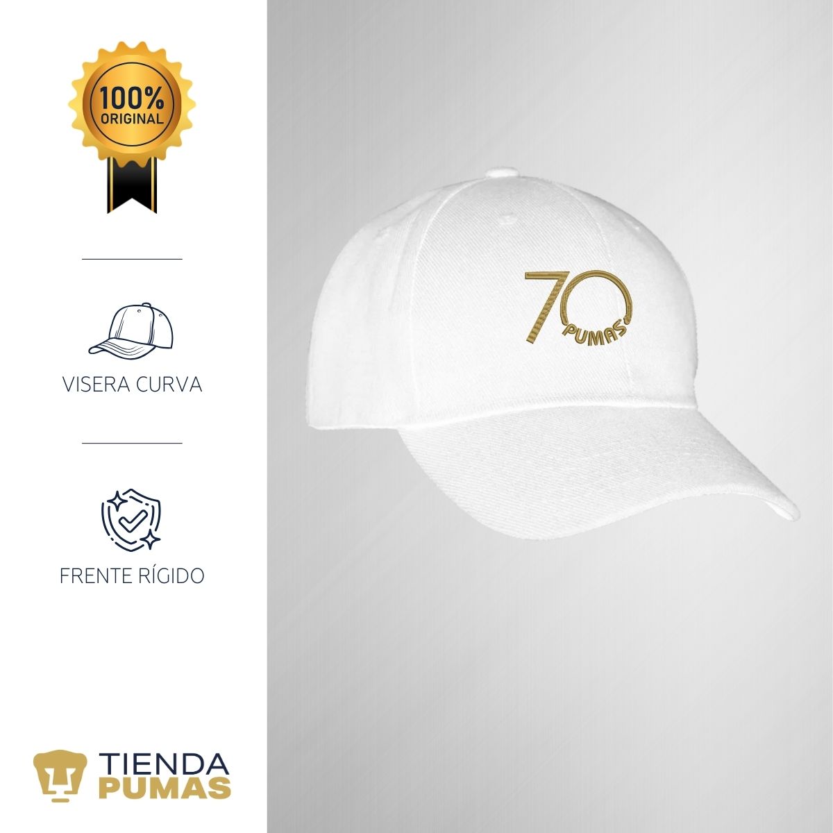 Gorra Pumas UNAM Hombre Mujer 70 Aniversario Bordado Fte Edición Limitada 4