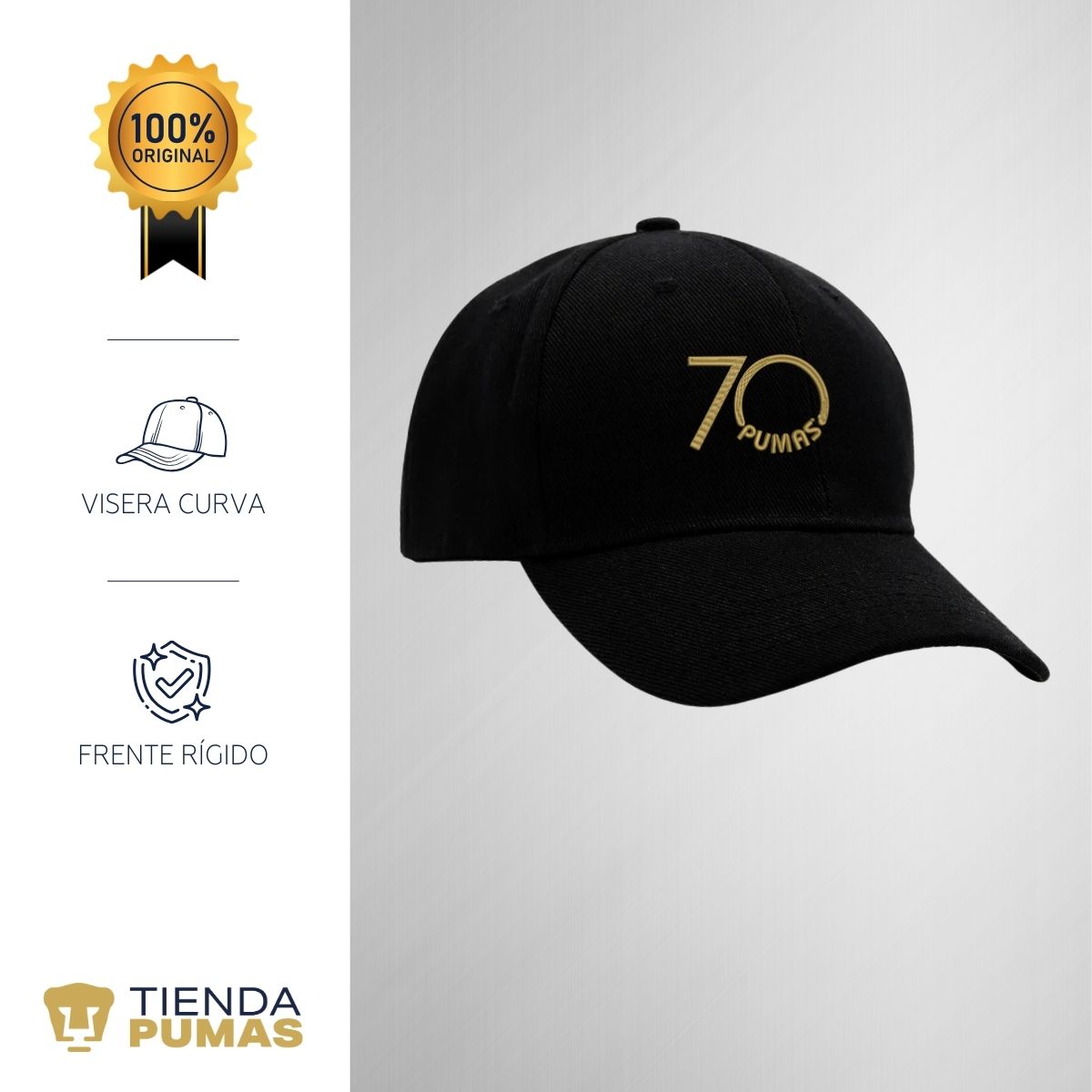 Gorra Pumas UNAM Hombre Mujer 70 Aniversario Bordado Fte Edición Limitada 4