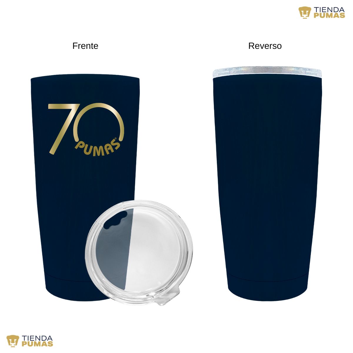 Termo 20 Oz Pumas UNAM 70 Aniversario Fte Edición Limitada 4