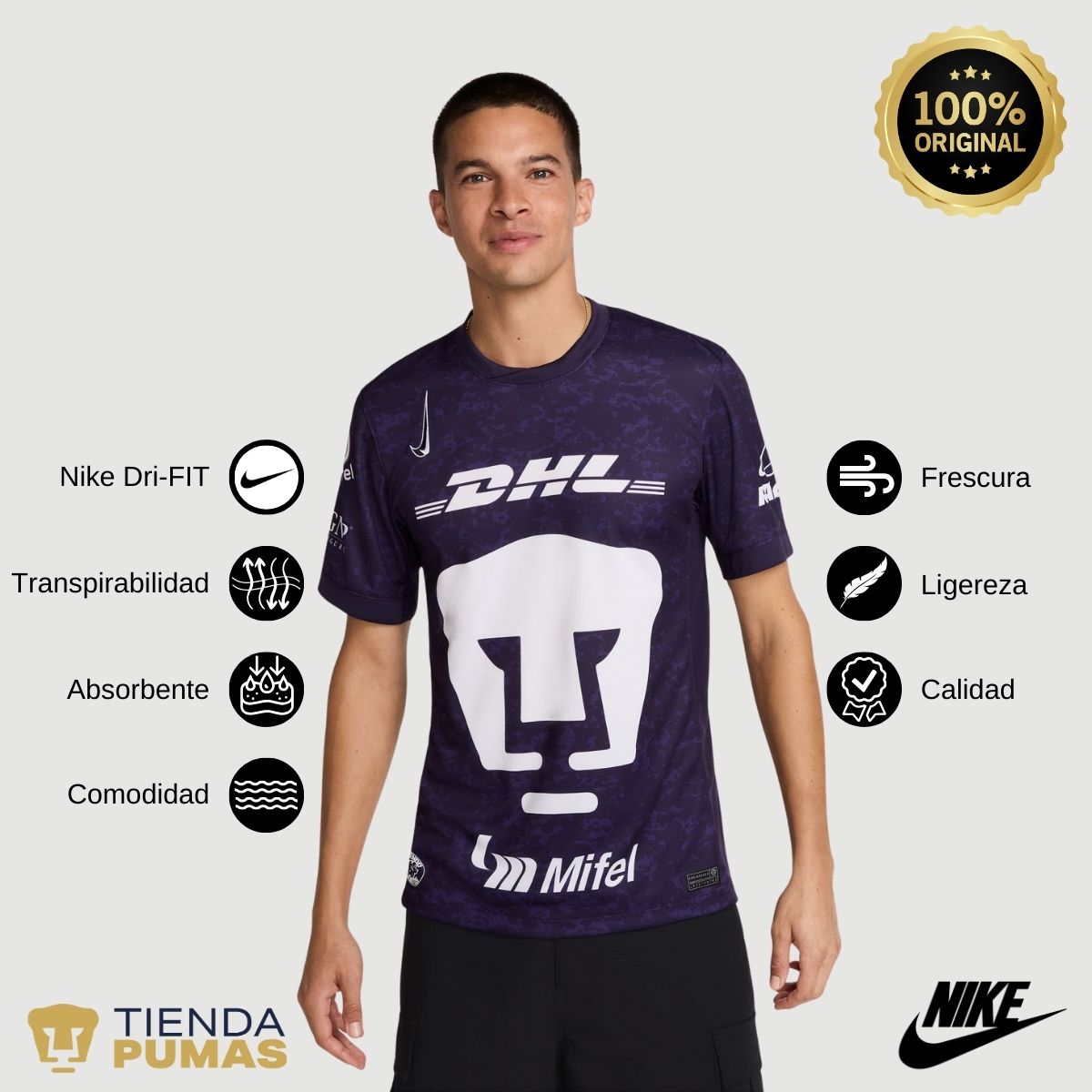 Jersey Tercer Kit Alternativo Nike Pumas UNAM Hombre 2024/25