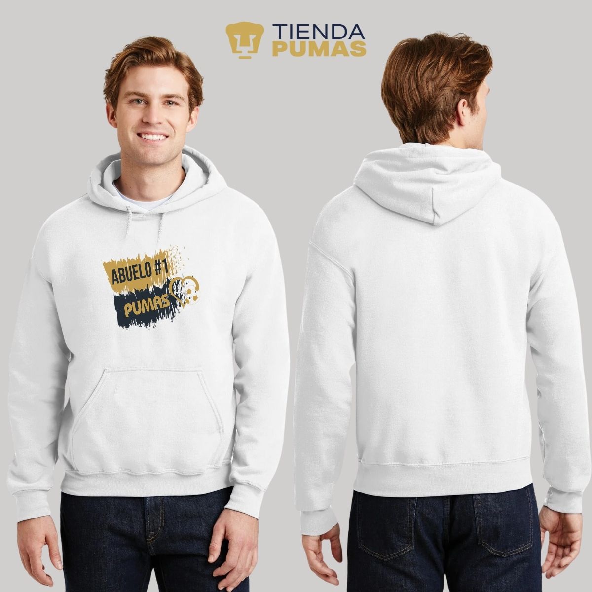 Sudadera Hombre Hoodie Pumas UNAM Abuelo No 1