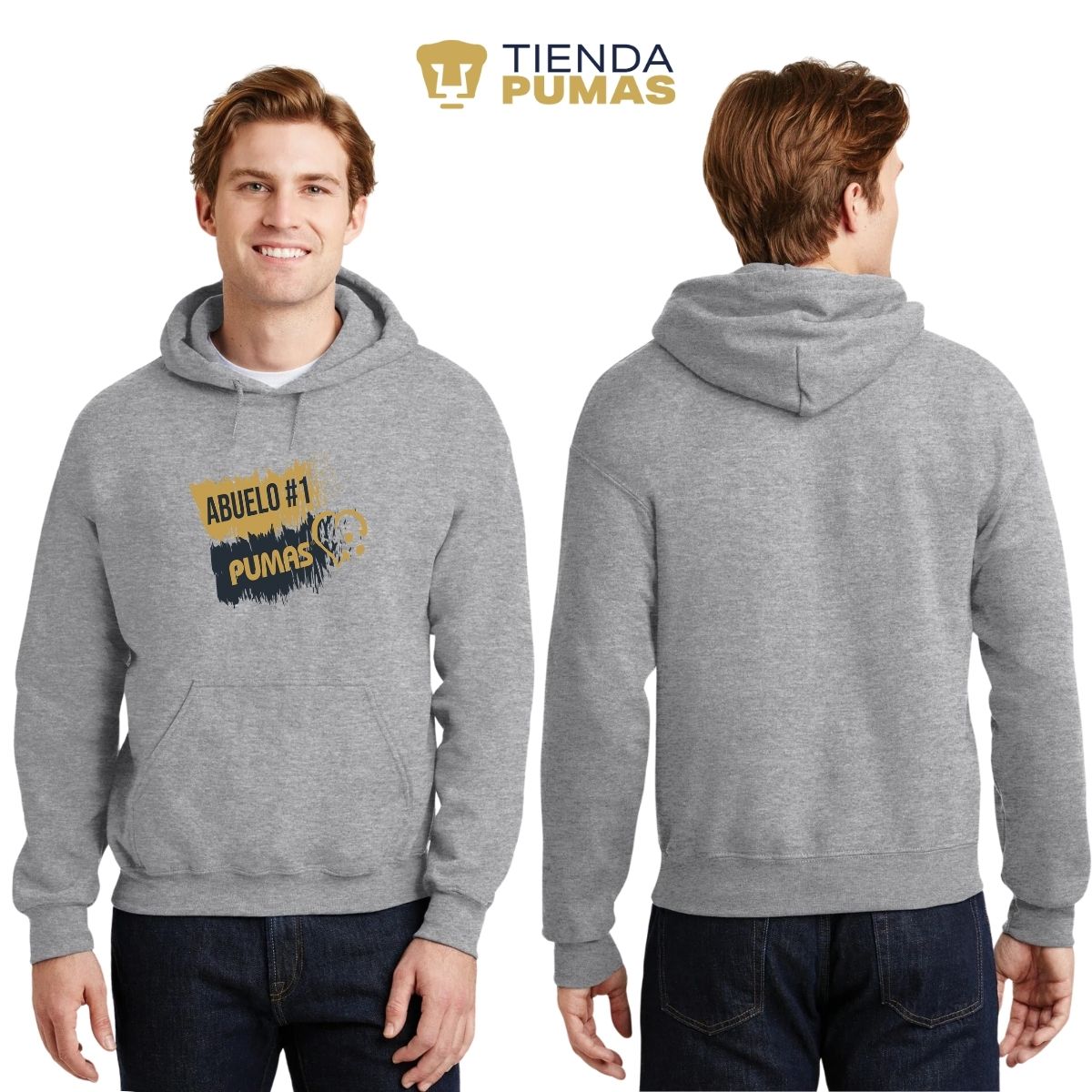 Sudadera Hombre Hoodie Pumas UNAM Abuelo No 1