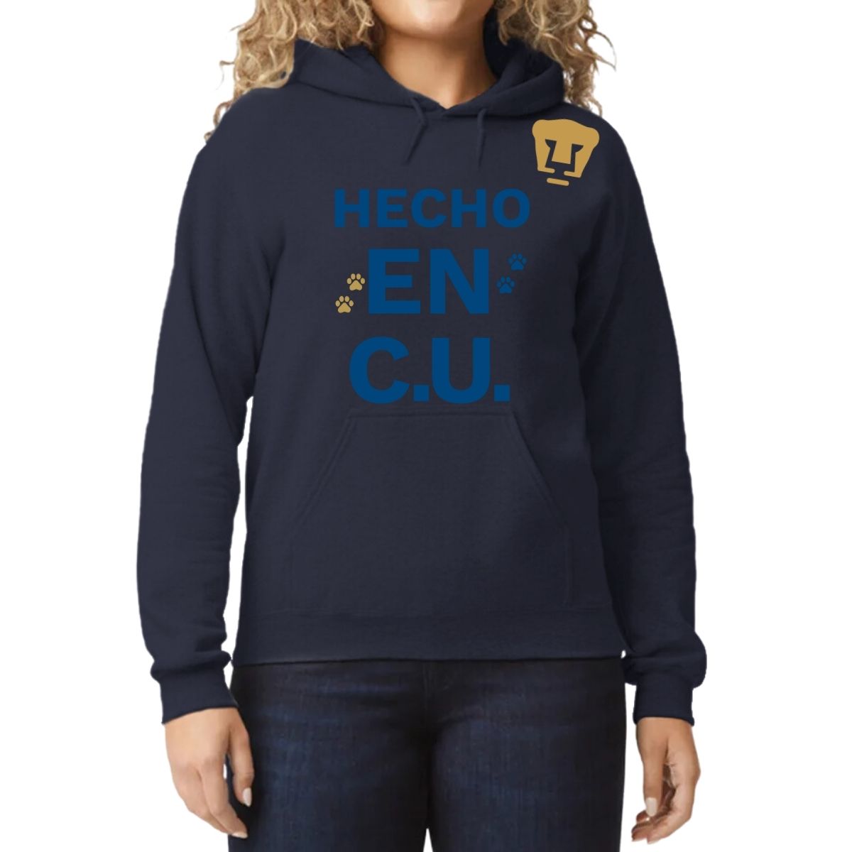 Sudadera Mujer Hoodie Pumas UNAM Hecho en C.U. DTG-Vinil