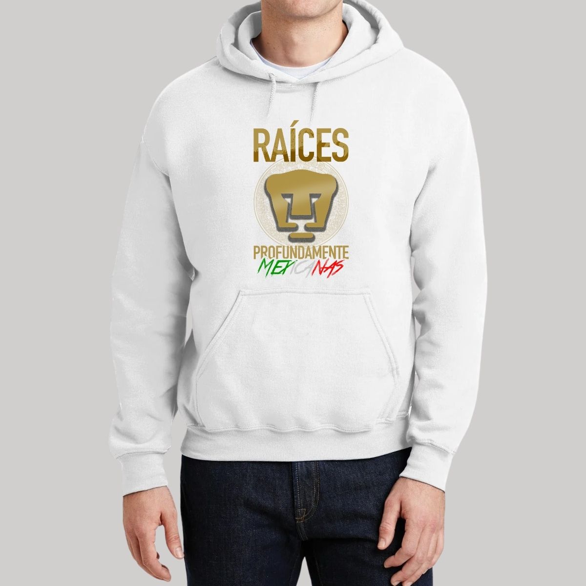 Sudadera Hombre Hoodie  Pumas UNAM Raíces