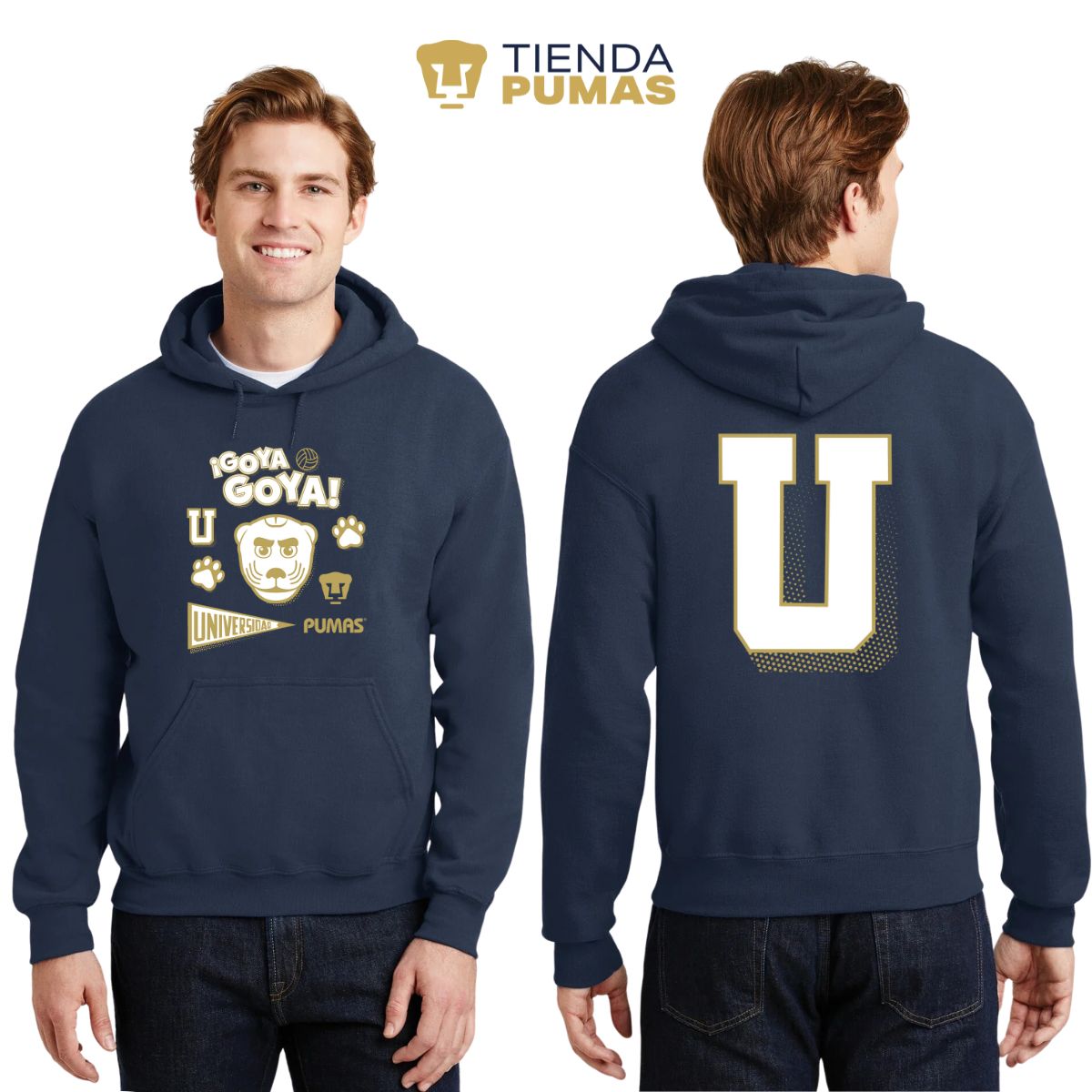 Sudadera Hombre Hoodie  Pumas UNAM Goya Universidad