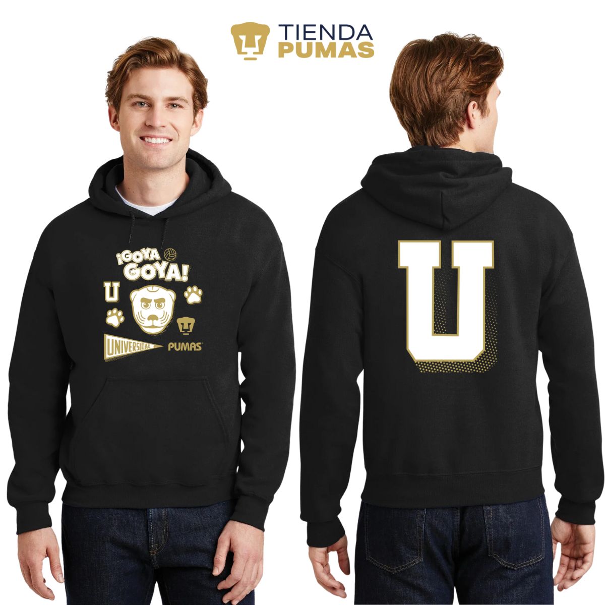 Sudadera Hombre Hoodie  Pumas UNAM Goya Universidad