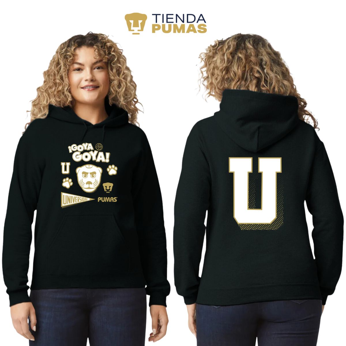 Sudadera Mujer Hoodie  Pumas UNAM Goya Universidad