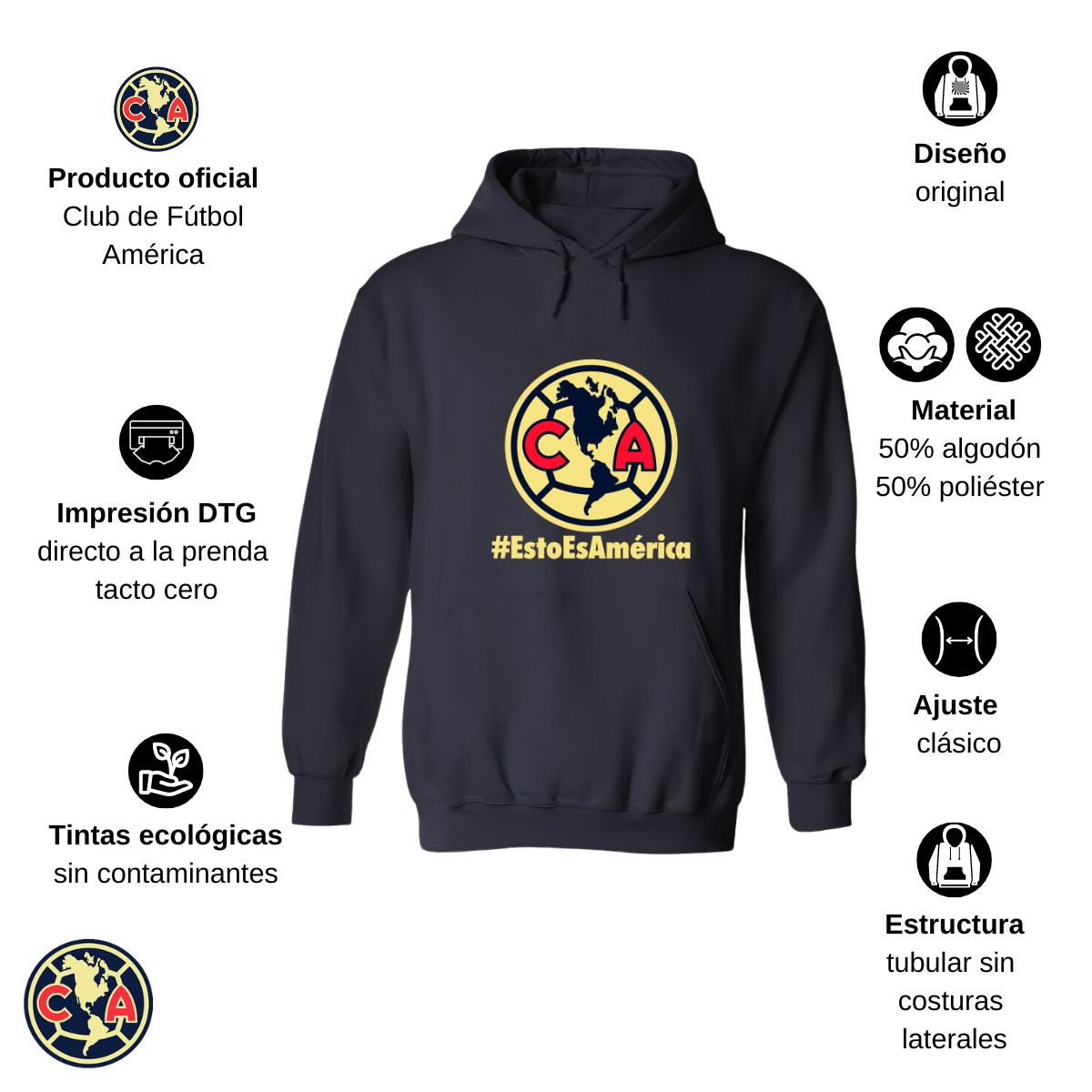 Sudadera Hombre Hoodie América Esto es América