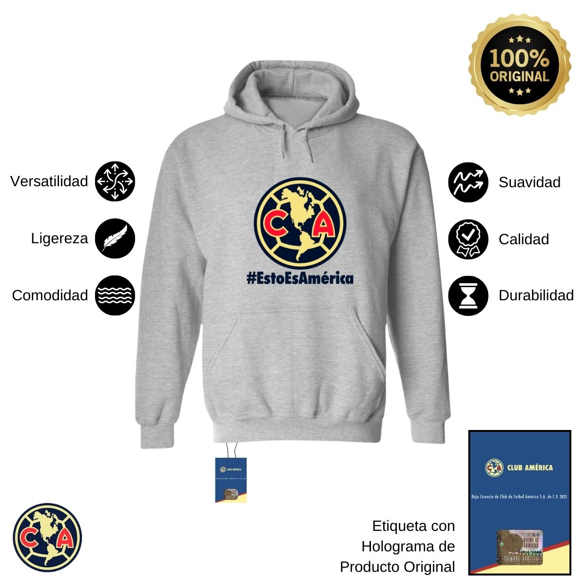 Sudadera Hombre Hoodie América Esto es América