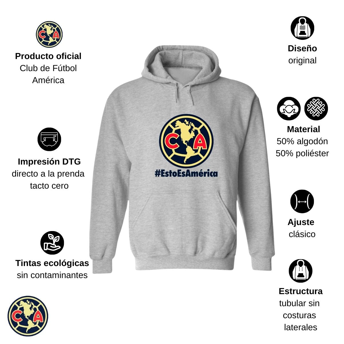 Sudadera Hombre Hoodie América Esto es América