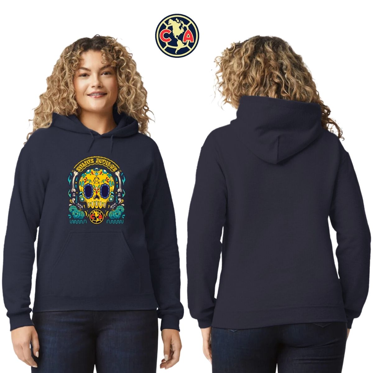 Sudadera Mujer Hoodie  América Día de Muertos