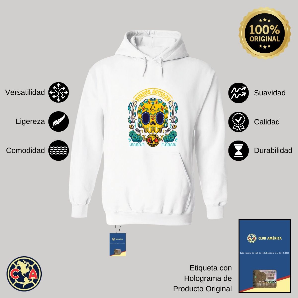 Sudadera Mujer Hoodie  América Día de Muertos