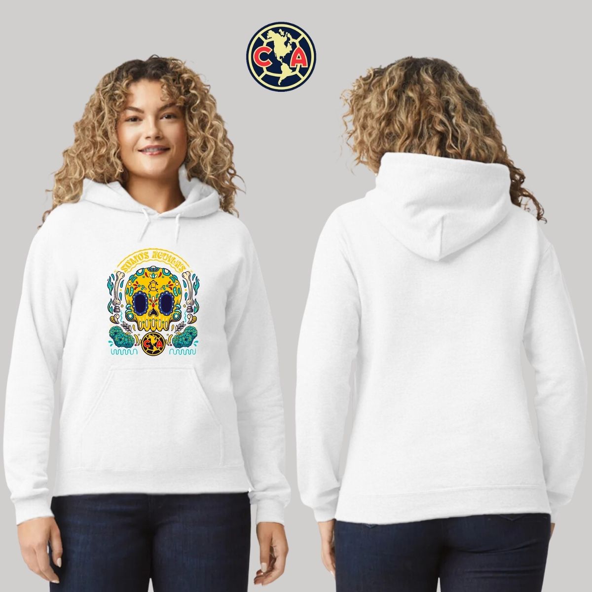 Sudadera Mujer Hoodie  América Día de Muertos