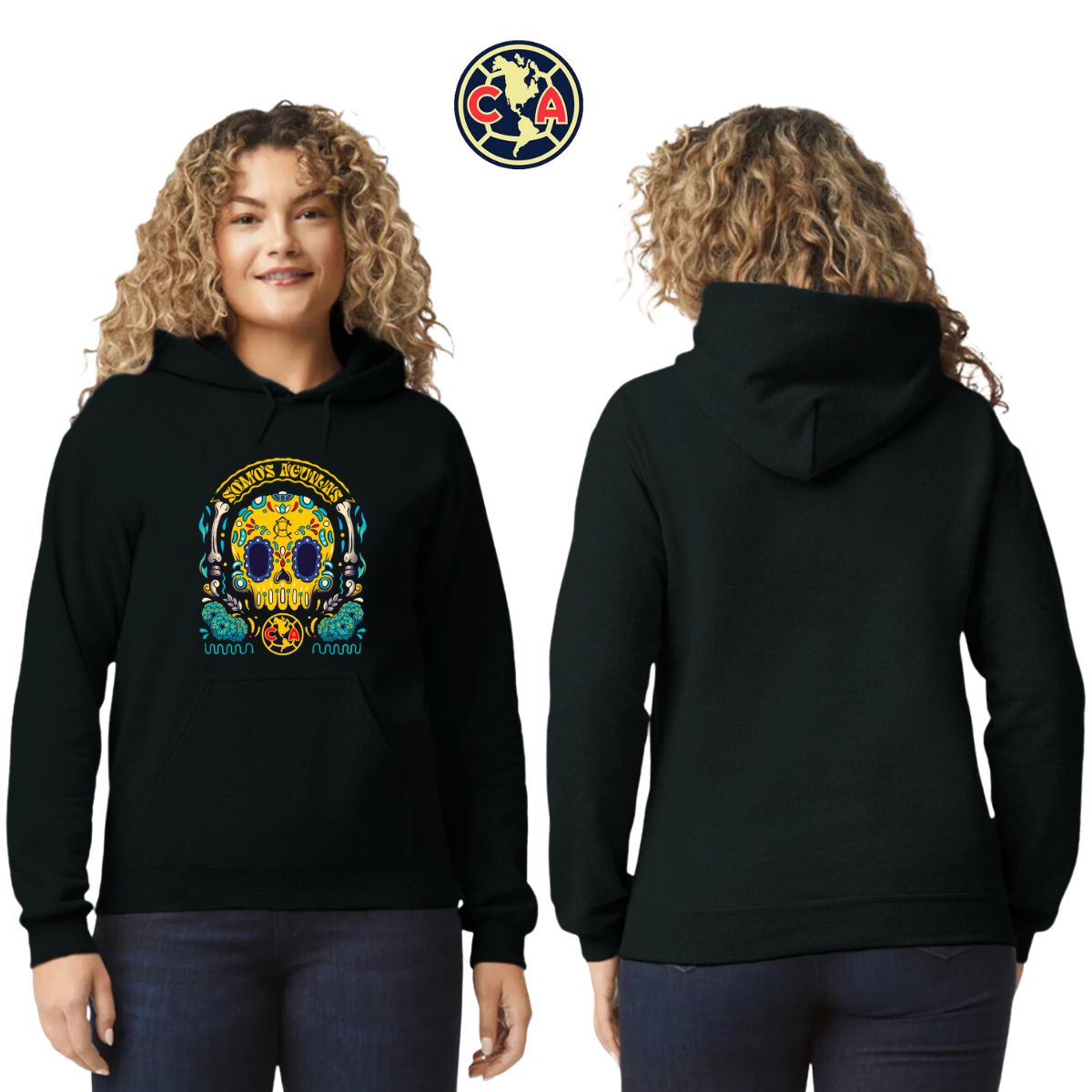 Sudadera Mujer Hoodie  América Día de Muertos