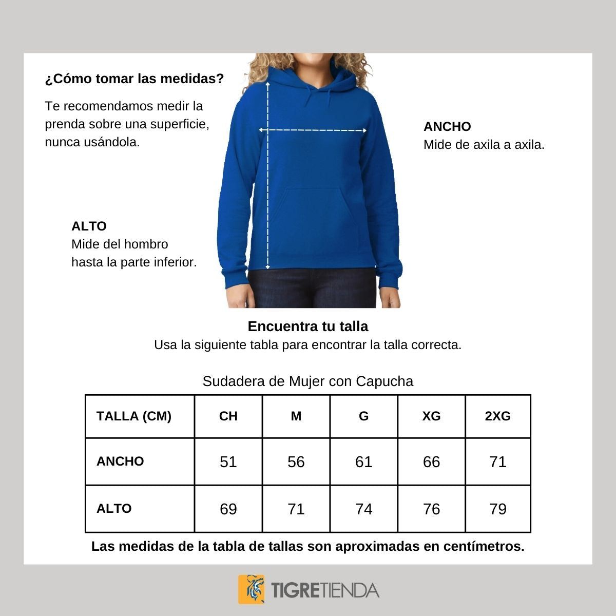 Sudadera Mujer Hoodie  Tigres UANL Escudo