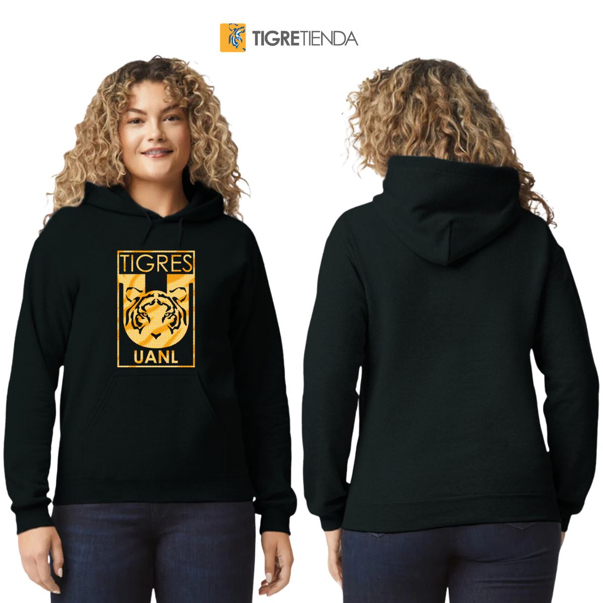 Sudadera Mujer Hoodie  Tigres UANL Escudo