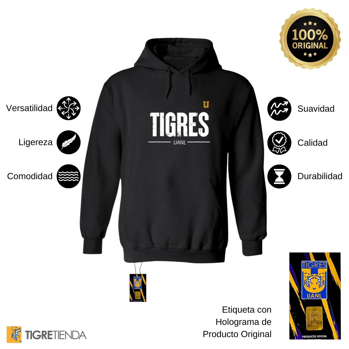 Sudadera Mujer Hoodie  Tigres UANL Tigres UANL