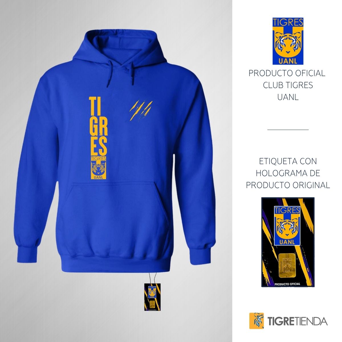 Sudadera Hombre Hoodies  Tigres UANL Tigres Rayas