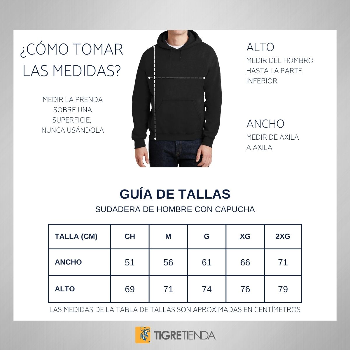 Sudadera Hombre Hoodies  Tigres UANL Tigres Rayas
