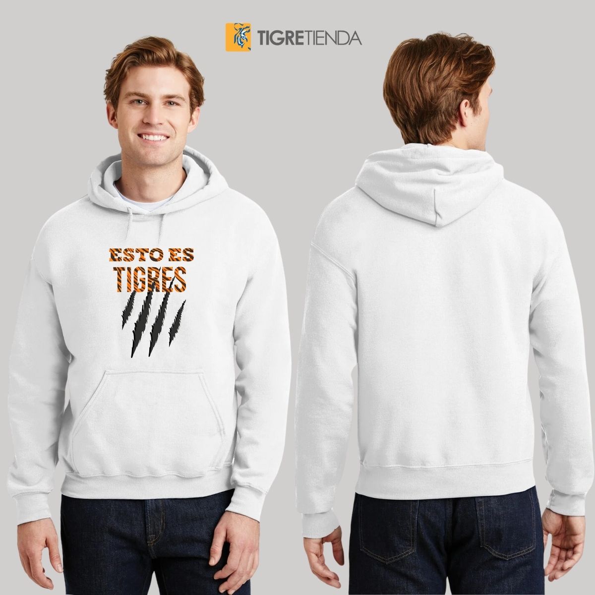 Sudadera Hombre Hoodie Tigres UANL Esto es Tigres Zarpazo