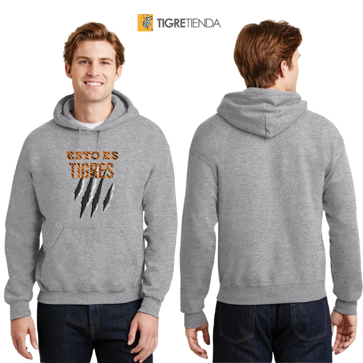 Sudadera Hombre Hoodie Tigres UANL Esto es Tigres Zarpazo