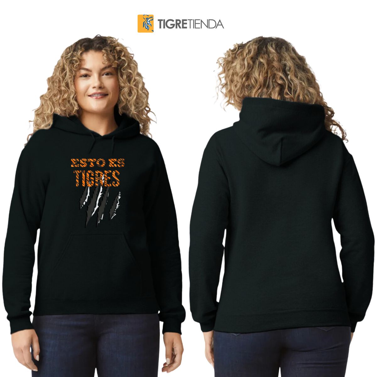 Sudadera Mujer Hoodie Tigres UANL Esto es Tigres Zarpazo