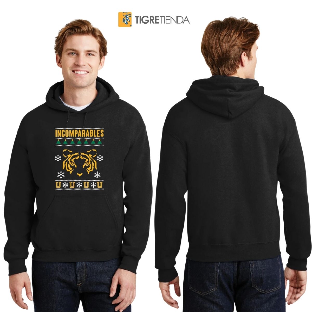 Sudadera Hombre Hoodies  Tigres UANL Navideña Incomparables