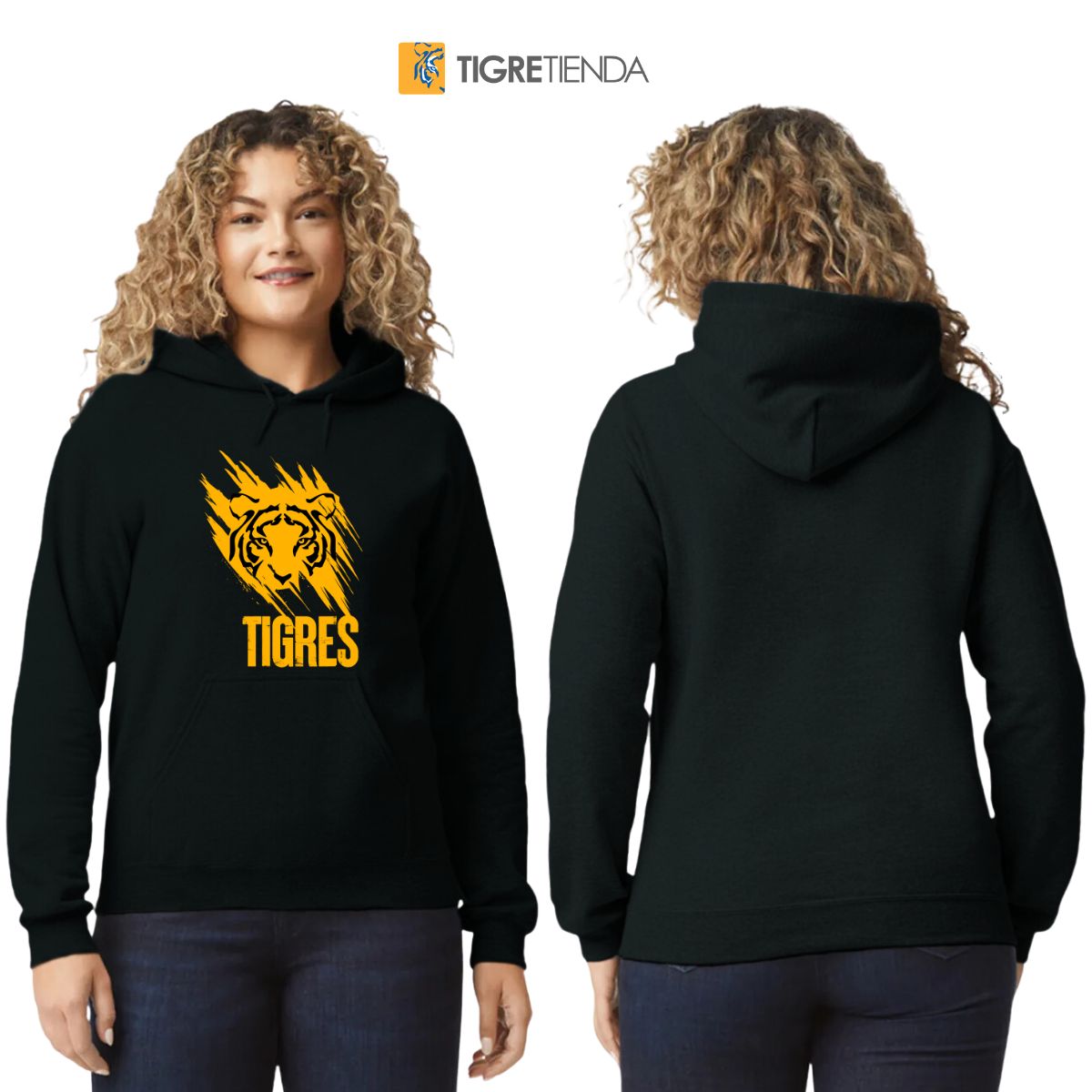 Sudadera Mujer Hoodie  Tigres UANL Rostro