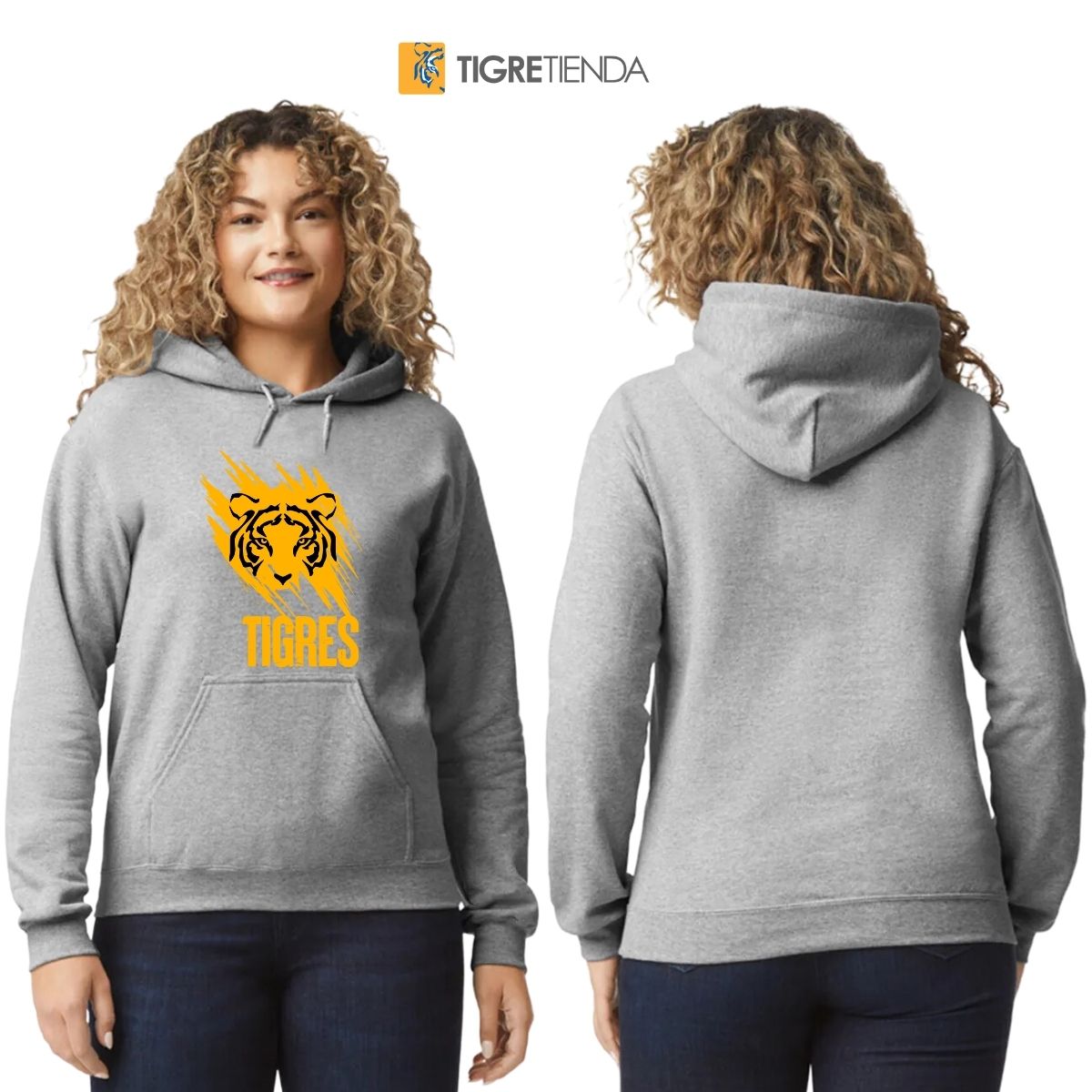 Sudadera Mujer Hoodie  Tigres UANL Rostro