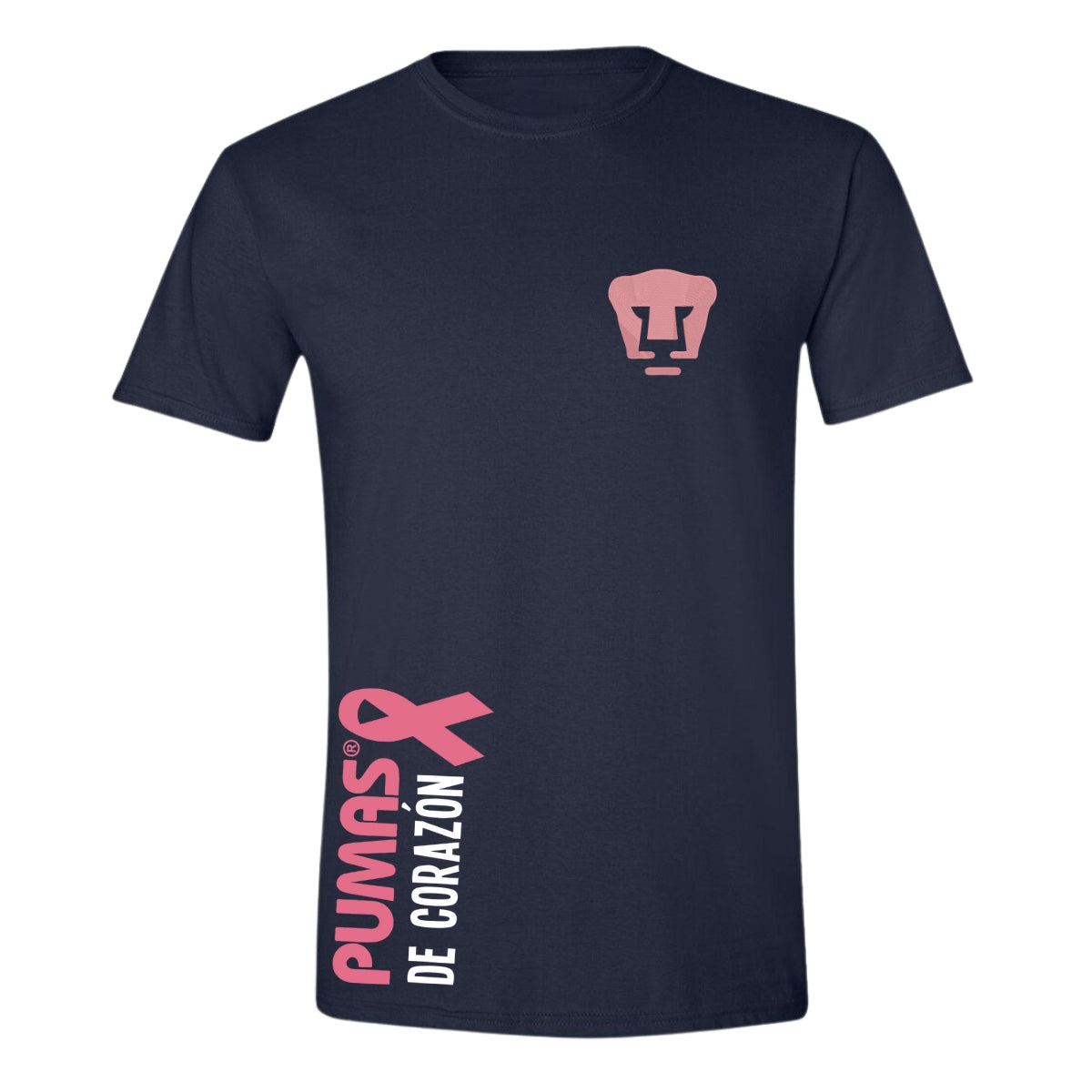 Playera Hombre Pumas UNAM De corazón logo rosa