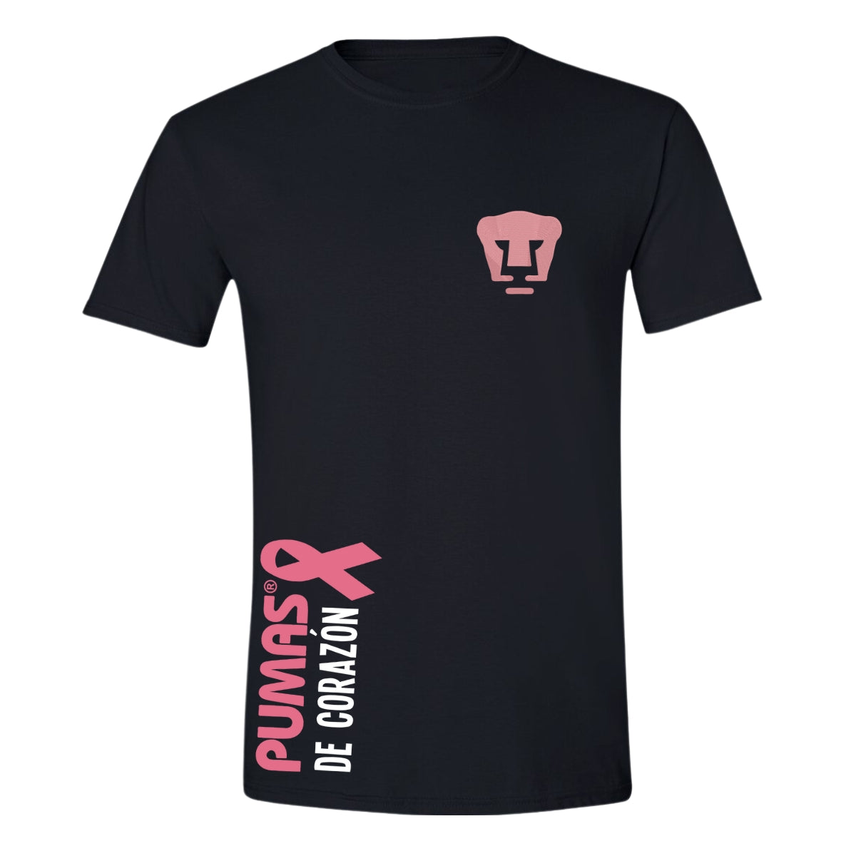 Playera Hombre Pumas UNAM De corazón logo rosa