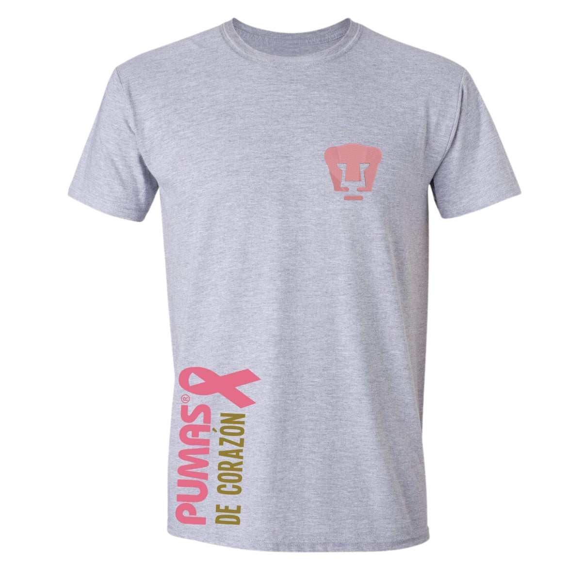 Playera Hombre Pumas UNAM De corazón logo rosa