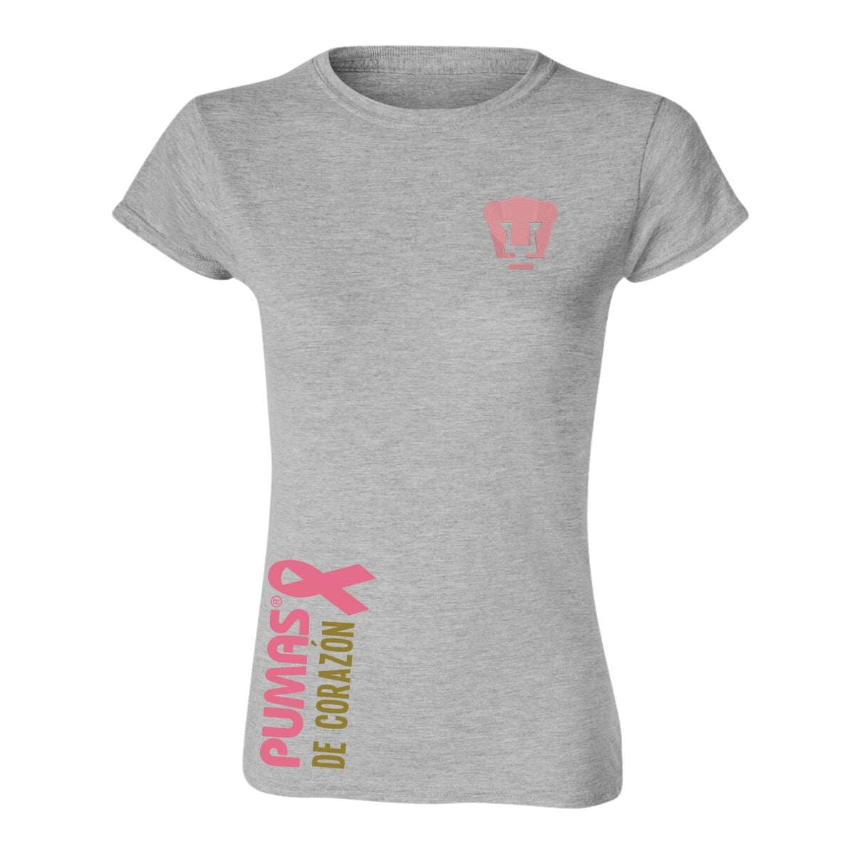 Playera Mujer Pumas UNAM De corazón logo rosa