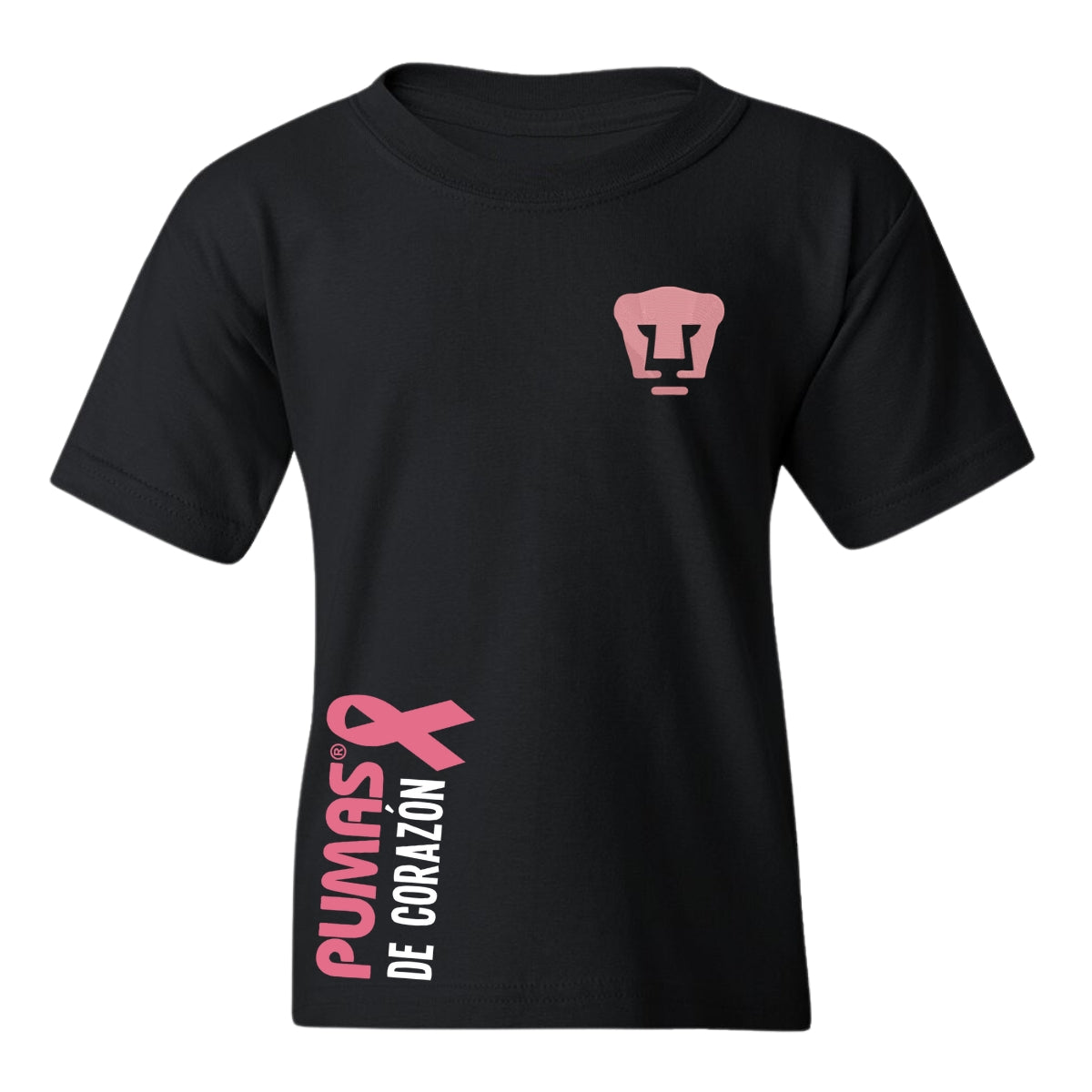 Playera Niños Pumas UNAM De corazón logo rosa