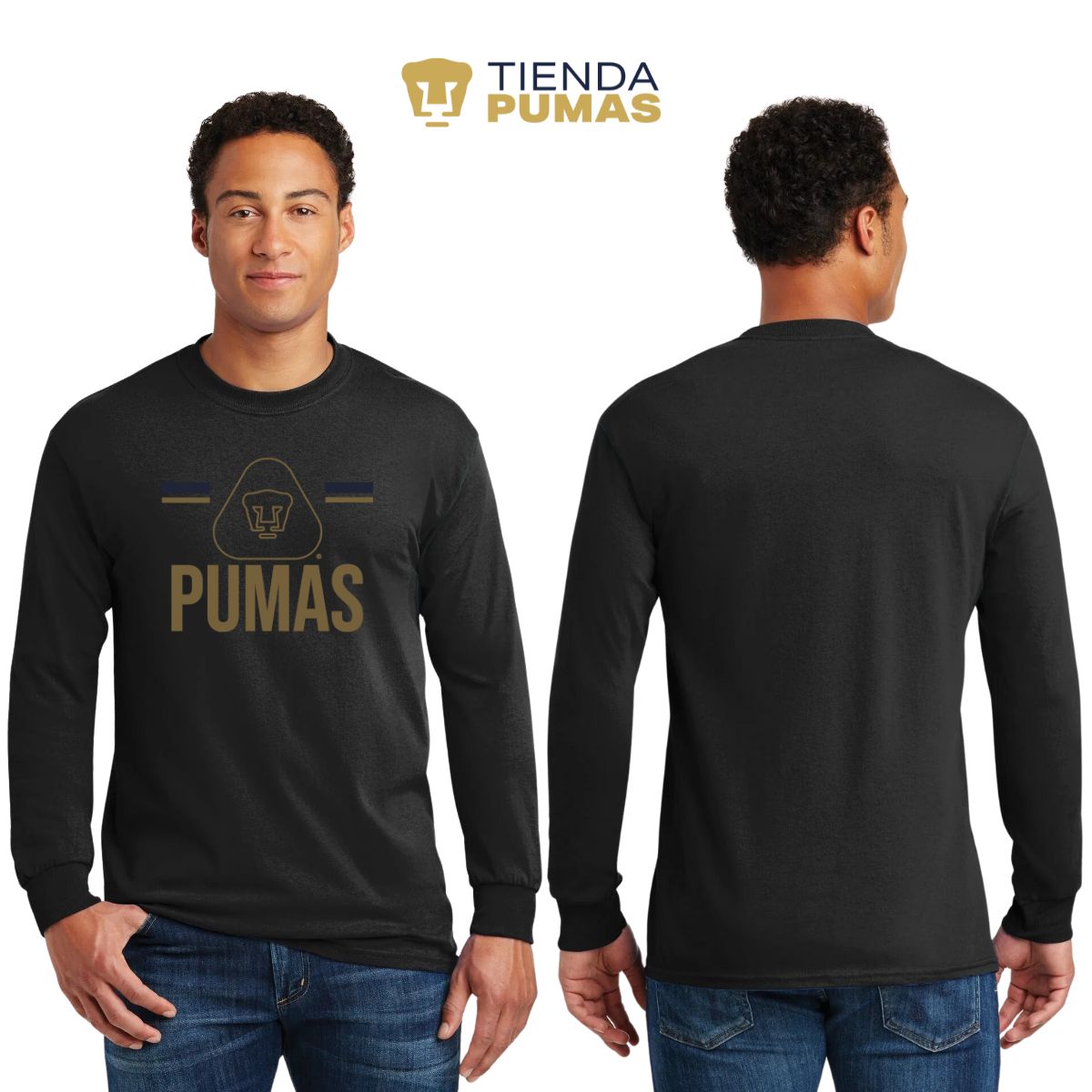 Playera Hombre Pumas UNAM Manga Larga Insignia