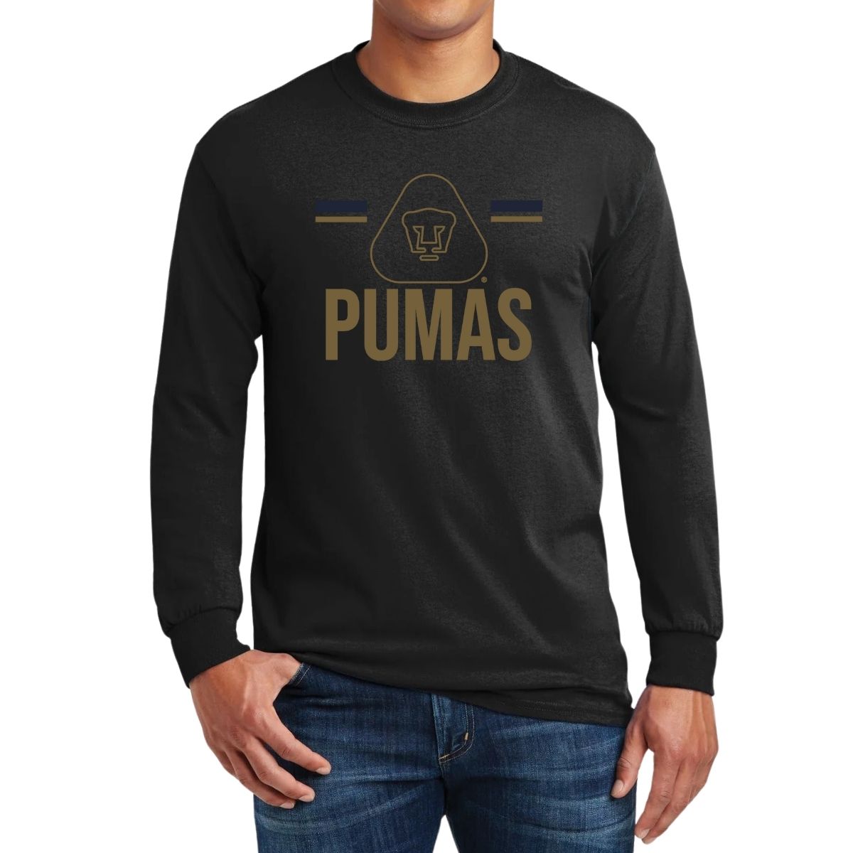 Playera Hombre Pumas UNAM Manga Larga Insignia