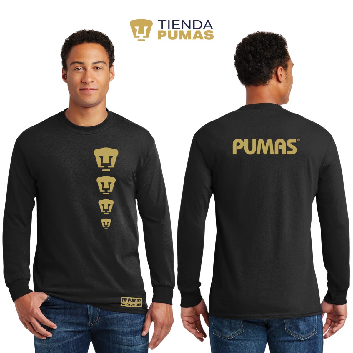 Playera Hombre Pumas UNAM Manga Larga Ed Lmt 3 Vinil