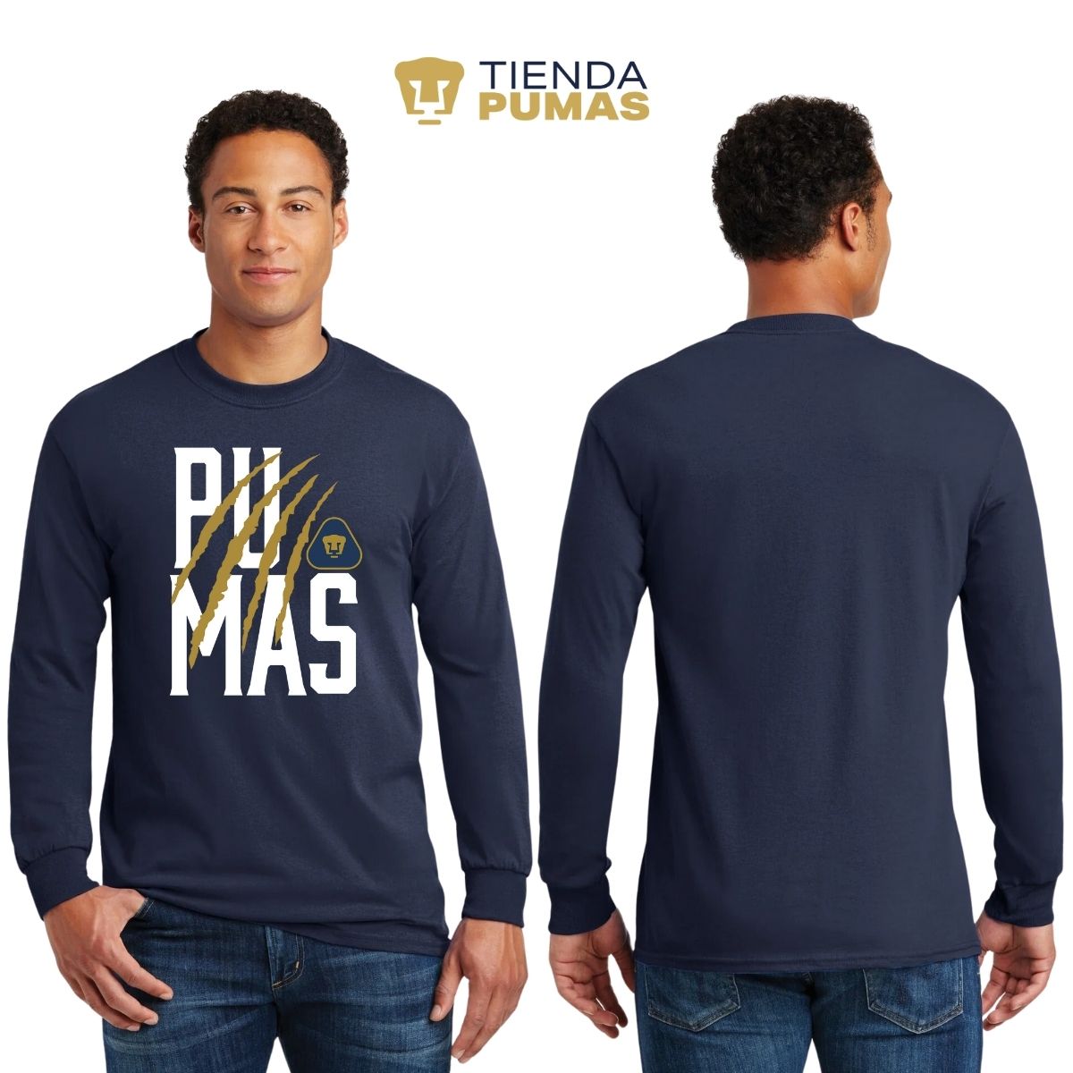 Playera Pumas UNAM Hombre Manga Larga Zarpazo OD77233