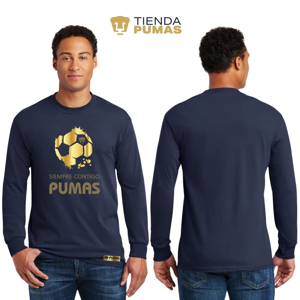 Playera Hombre Pumas UNAM Manga Larga Ed Lmt 2 Siempre contigo