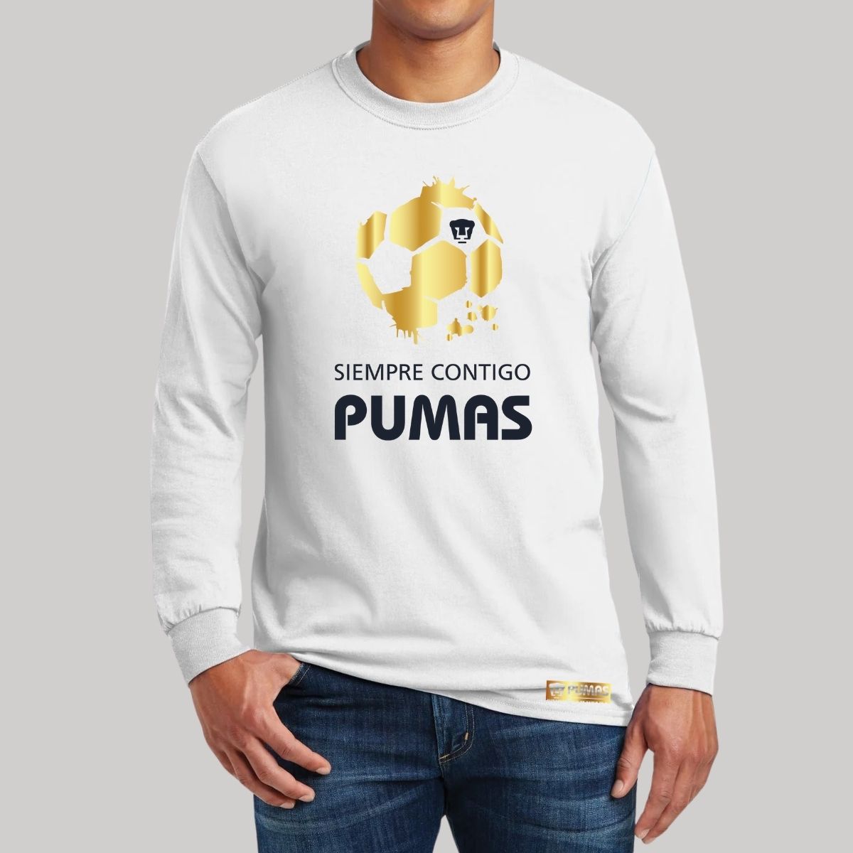 Playera Hombre Pumas UNAM Manga Larga Ed Lmt 2 Siempre contigo