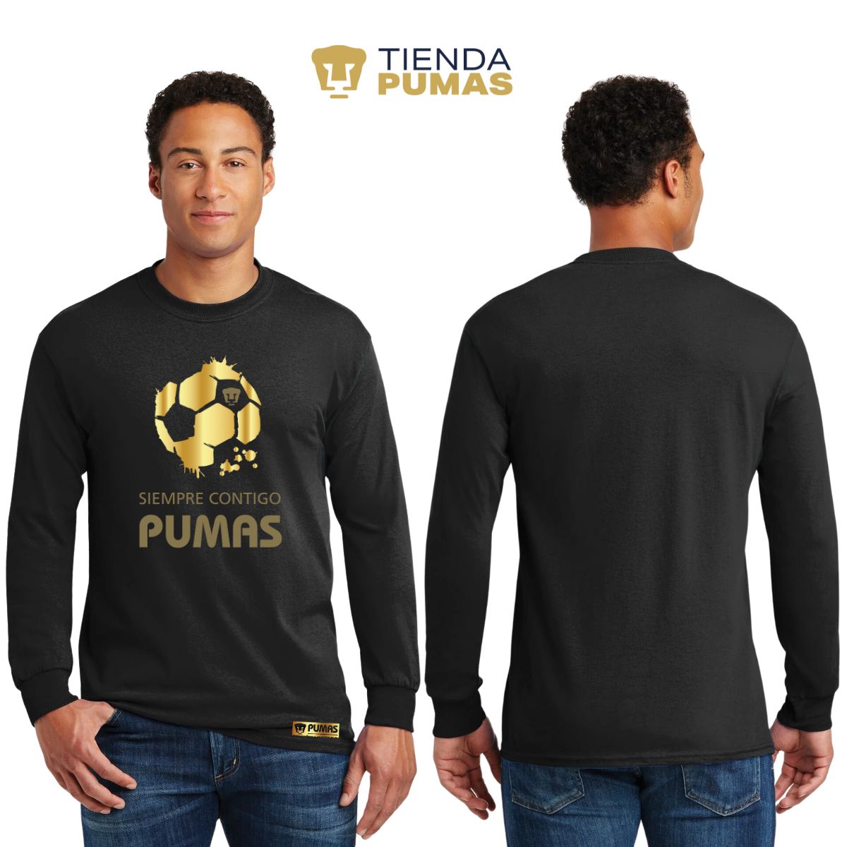 Playera Hombre Pumas UNAM Manga Larga Ed Lmt 2 Siempre contigo