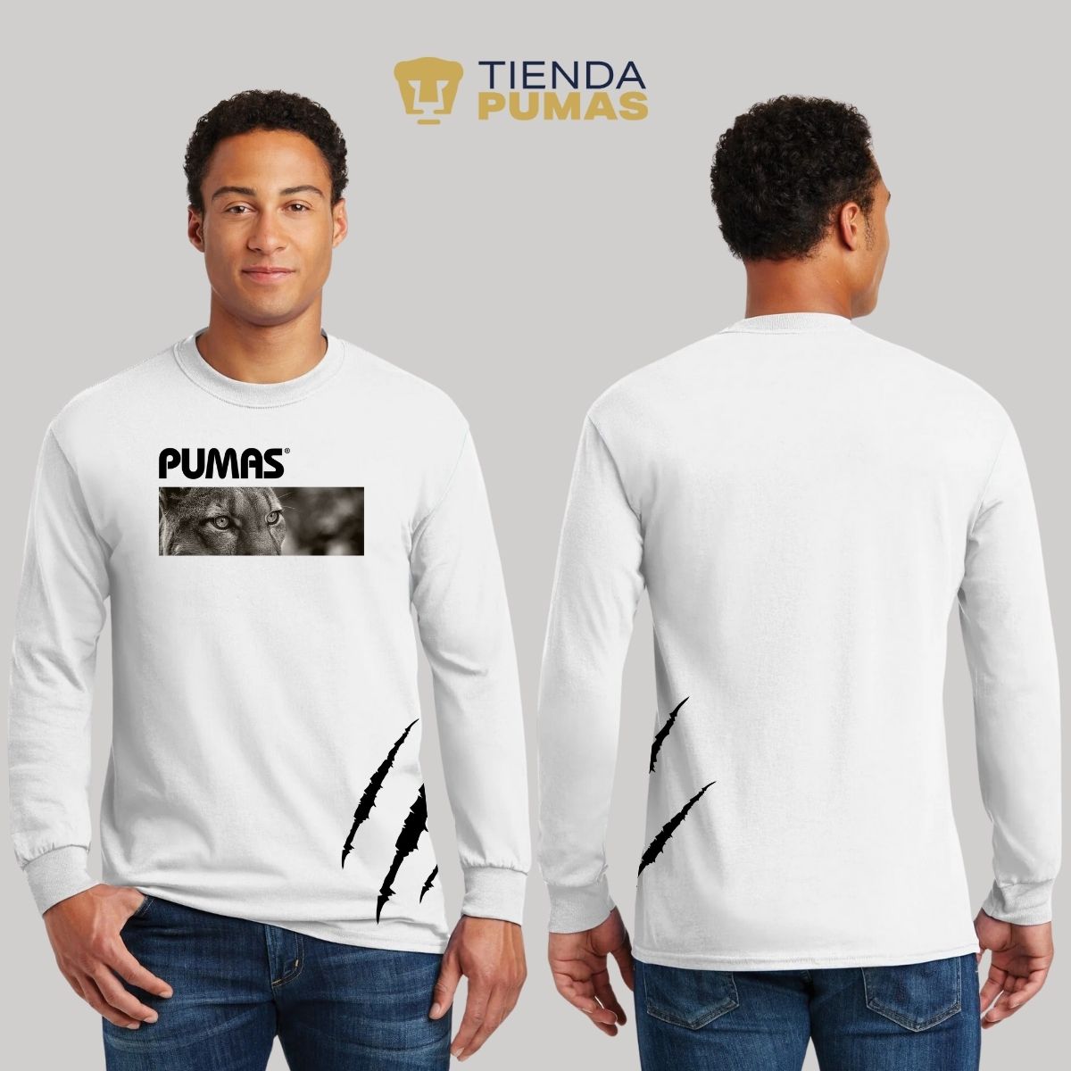 Playera Hombre Pumas UNAM Manga Larga Enfoque